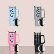 Custom Name Butterfly Tumbler – Personalized Stainless Steel Tumbler (Premium Packaging)