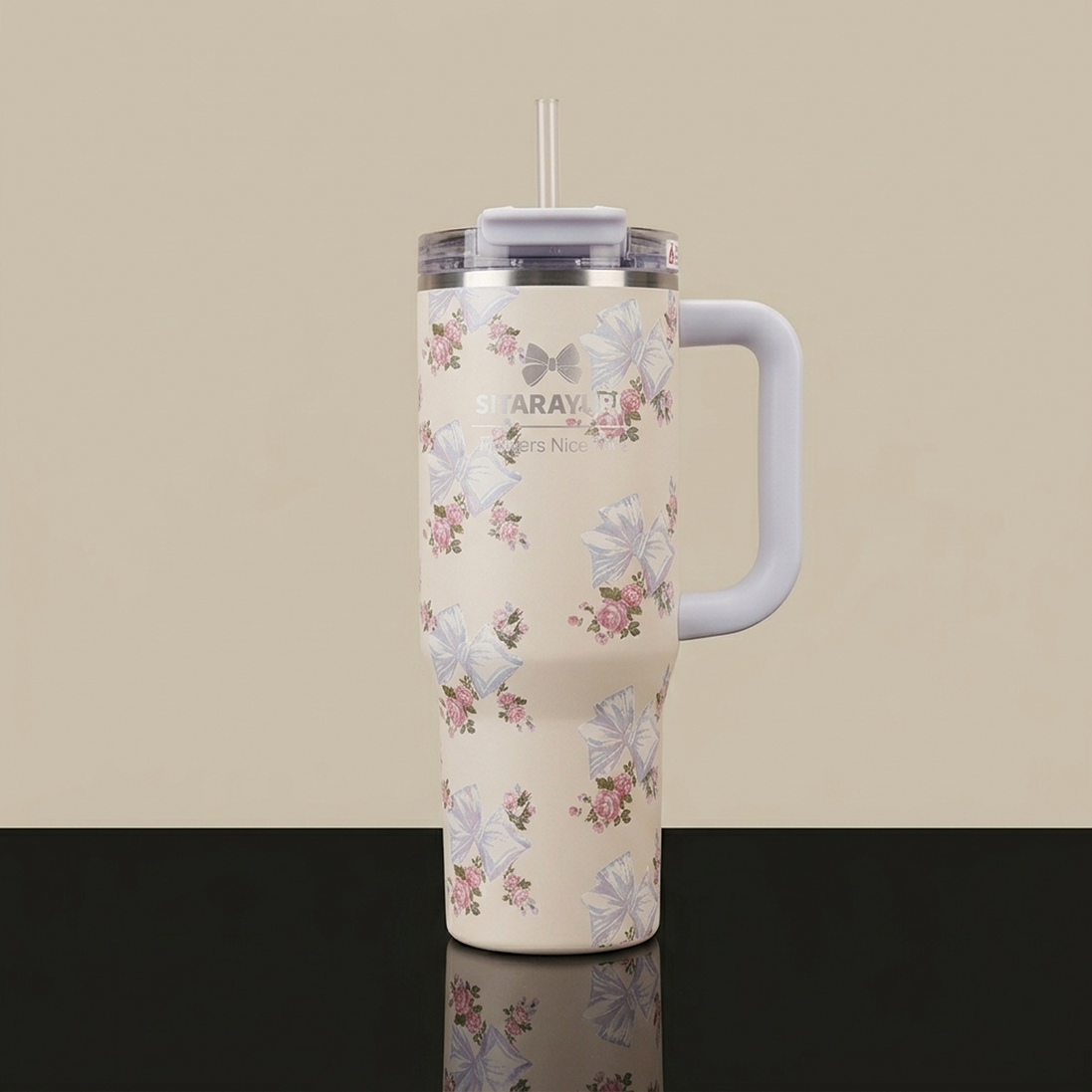 Sitarayuri Insulated Stainless Steel Tumbler 900ML (30oz) – Double Wall Leak-Proof Travel Mug with Straw