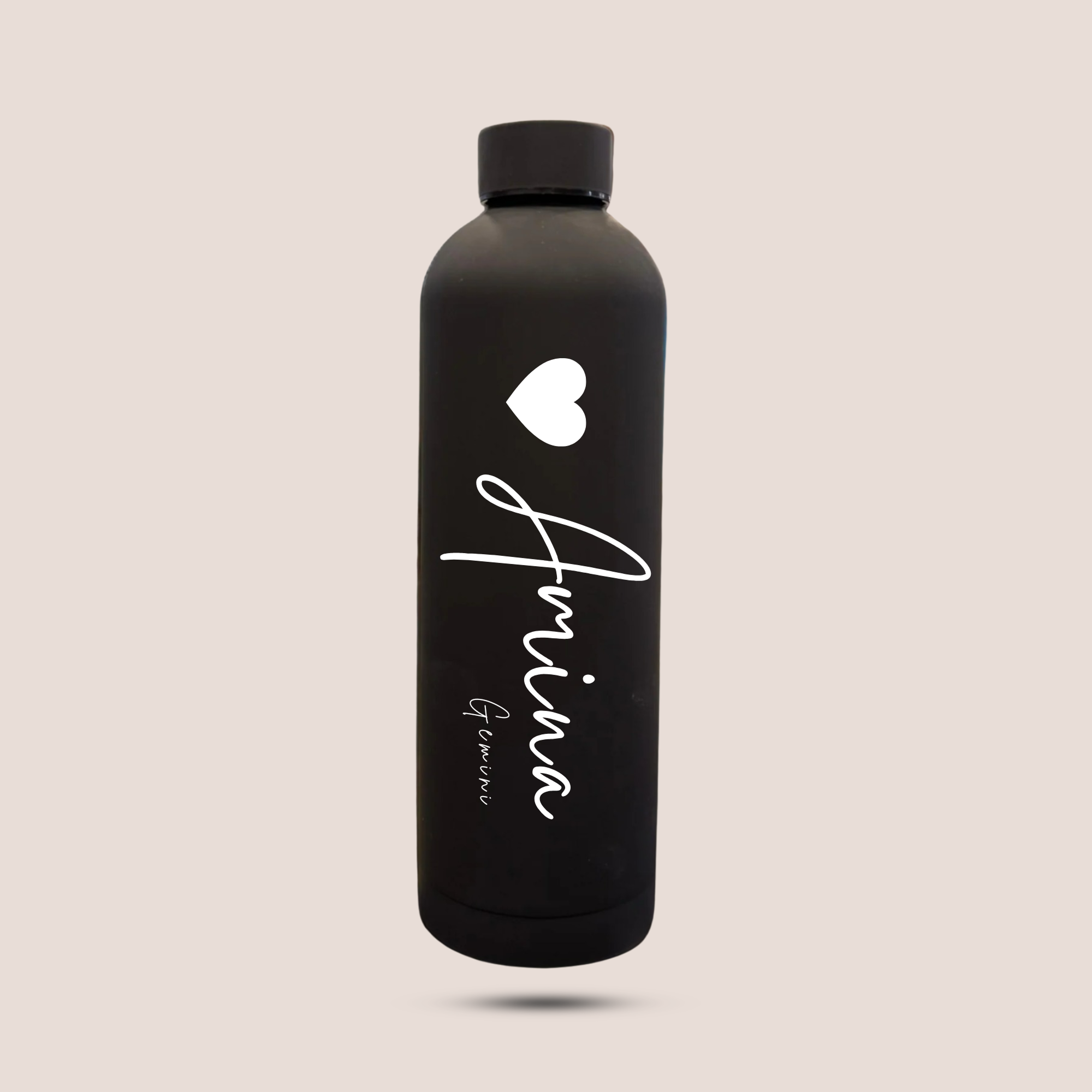 Your Name Matte Stainless Steel Water Bottle – 500ML Personalized Bottle (Premium Packaging)