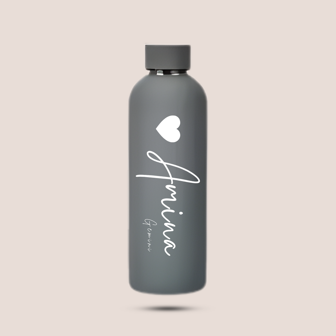 Your Name Matte Stainless Steel Water Bottle – 500ML Personalized Bottle (Premium Packaging)